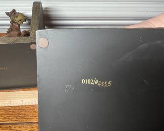 K33 - $35. Montana Silversmiths Elmer Horses Laying Reclining Vintage Western Bookends.