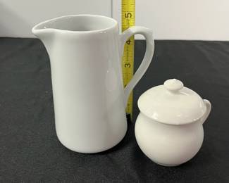S28 - $1,150. Apilco Porcelain White. Made in France. Complete Service for 8 in Excellent Condition. (William Sonoma retail is just over $2000.)