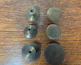 K38 - $20. Vintage brass round drawer knobs mixed sized.