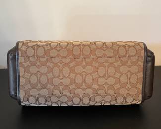 K2 - $45. Coach Signature Phoebe Canvas shoulder bag, in brown/tan. Like new condition. Measures 12”w x 6”d x 10”t.