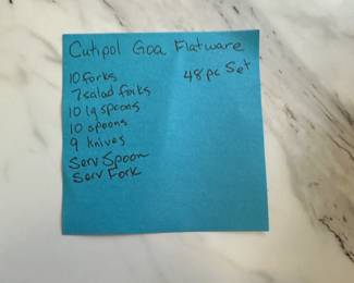 S54 - $600. Cutipol Goa Flatware. 48 Pc Set.