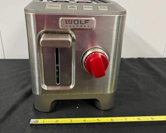 S5 - $225. Wolf Gourmet 2 Slice Extra Wide Slot Toaster. Model #WGTR102S.