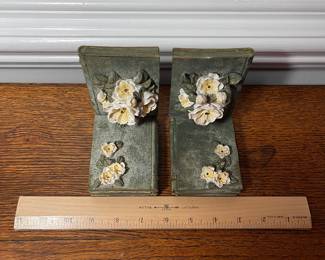 K32 - $20. Small magnolia bookends.