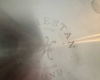 S53 - $600. Set of 3 Hestan Nanobond 4 Qt with lid, 3 Qt. With Lid, 1.5 Qt with Lid. (Retails for $999)