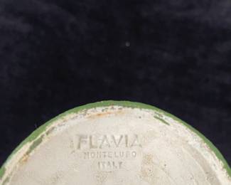 K46 - $55. Vintage Flavia Montelupo Italian pottery vase. Measures 9.5” tall.