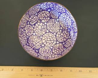 K16 - $25. Set of 4 Hatteras Bowls made from coconut shells and lined with mother of pearl.