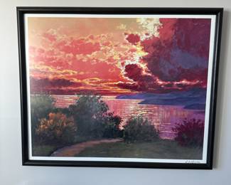 B20 - $15 Framed Print with bright colors. Measures 35" x 29".