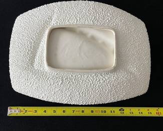 K27 - $45. MCM popcorn glaze large catch-all/ashtray. No cracks or chips. Measures 15” x 10”.