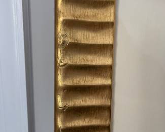 K24 - $125. Framed print of “The Flowers” by Alphonse Mucha. Art Nouveau 4 panel design with carnation, lily, rose, iris. Heavy solid wood gold frame. Measures 27”w x 23”t.