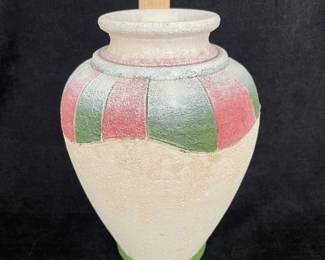 K46 - $55. Vintage Flavia Montelupo Italian pottery vase. Measures 9.5” tall.