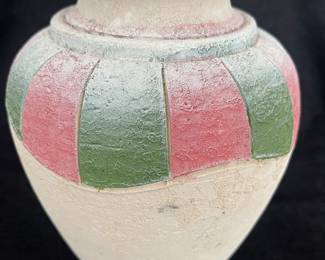 K46 - $55. Vintage Flavia Montelupo Italian pottery vase. Measures 9.5” tall.