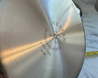 S41 - $100. Set of 3 Hestan Stainless Mixing Bowls. 1.5 qt, 3 qt, 4.75 qt.