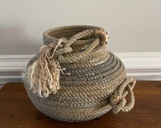 K28 - $35. Vintage Lariat rope basket.