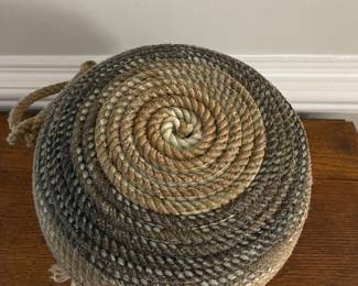 K28 - $35. Vintage Lariat rope basket.