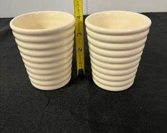 S22 - $125. 5 Pc Bauer Pottery. 3 Beer Stein 16oz. 2 Tumblers 12oz. All are in excellent, like new condition.