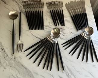 S54 - $600. Cutipol Goa Flatware. 48 Pc Set.