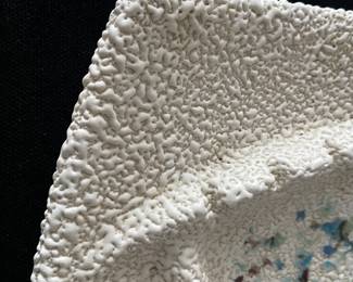 K27 - $45. MCM popcorn glaze large catch-all/ashtray. No cracks or chips. Measures 15” x 10”.