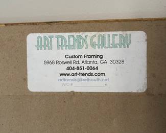 K24 - $125. Framed print of “The Flowers” by Alphonse Mucha. Art Nouveau 4 panel design with carnation, lily, rose, iris. Heavy solid wood gold frame. Measures 27”w x 23”t.