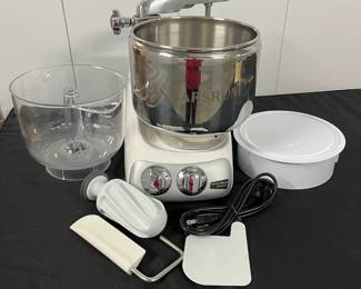 S32 - $500. Ankarsrum Assistent Original Stand Mixer. Model AKM6230GW. White with Stainless Bowl. Barely used!