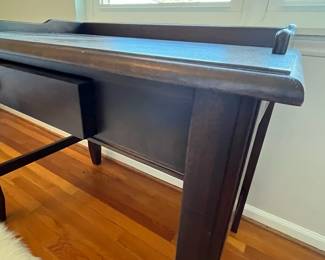 B4 - $50. Small Desk with single drawer. Measures 38" x 24" x 33.25". Pressed wood - very good condition with just a few marks on the top.