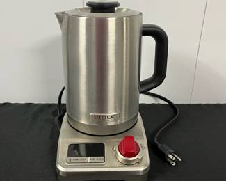 S2 - $125. Wolf Gourmet True Temp Electric Kettle. 1.5 Liter. RED KNOB. Model WGKT100S.