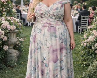 Garden party evening gown, size 24