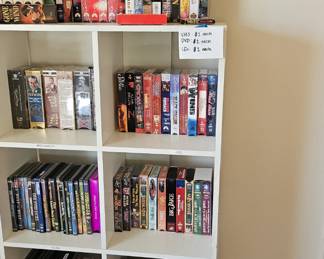 Extensive collection of VHS and DVDs