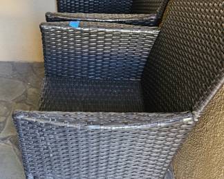 4 pc patio chair set espresso