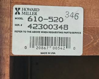 Howard Miller Grandfather Clock Model 