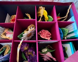 The Danbury Mint floral collection in original box