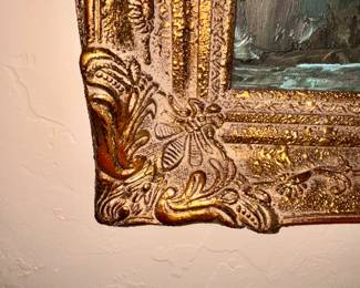 Details of frame on wall art'