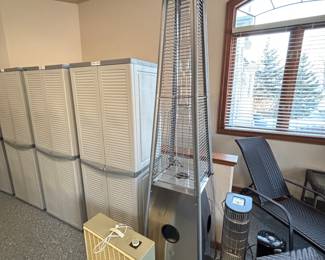 Outdoor heater and box fan