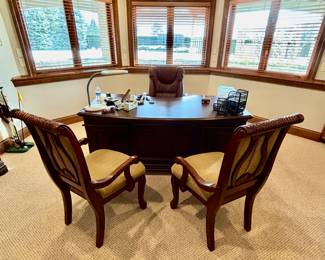 Back details of pair of chairs