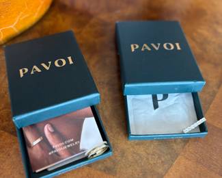 Pavoi rings 14K over sterling and 18K plated over sterling.