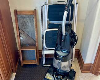 Vacuum and step ladders