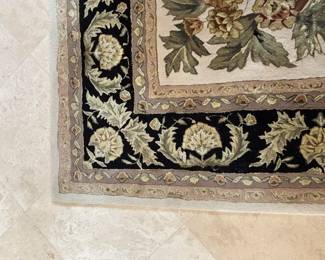 Details of dining area rug