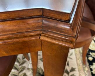 Details of side edge and leg of Pulaski dining table