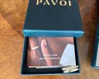 Pavoi ring 18K gold plated over 925 Sterling base