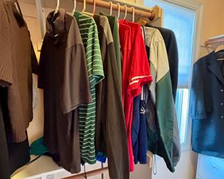 Limited Men's clothing Claiborne, Gap, Nike, Packer (lightweight jacket), Under Armour and dress coat by Bagley's