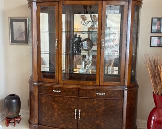 Pulaski lighted display cabinet