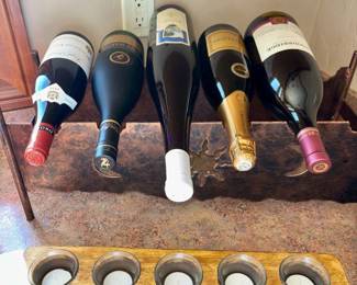 Wine rack, wine and tealight holder