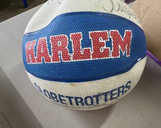 Autographed Herlem Globetrotters Basketball