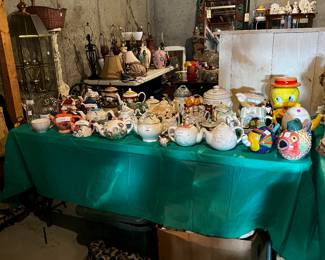 Assorted Tea Pot Sets and Glassware