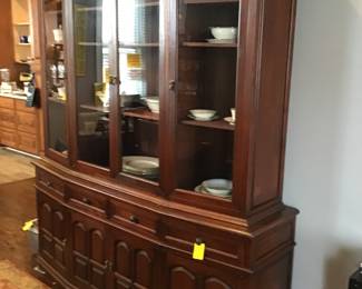 Far Eastern Furnishings Co. Okinawa, custom made 2 piece china cabinet and runner