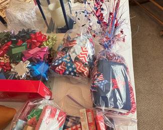 Fourth of July and Christmas Holiday Decor Lot