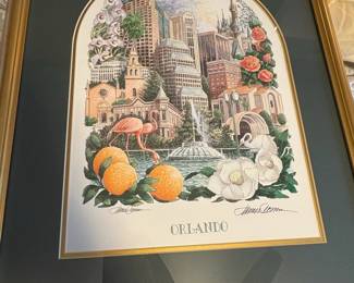 James Conner Orlando Skyline Art Print