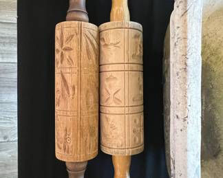 Vintage Springerle Rolling Pins Set