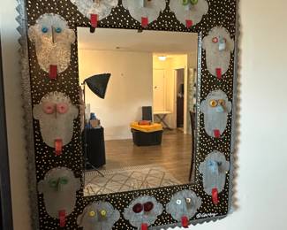 Craig Carey Face Mirror Assemblage Mirror