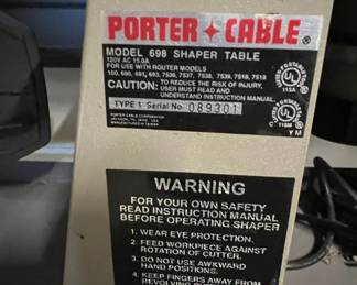 PorterCable Model Shaper Table second image