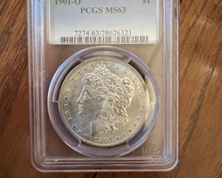 O Morgan Silver Dollar PCGS MS B